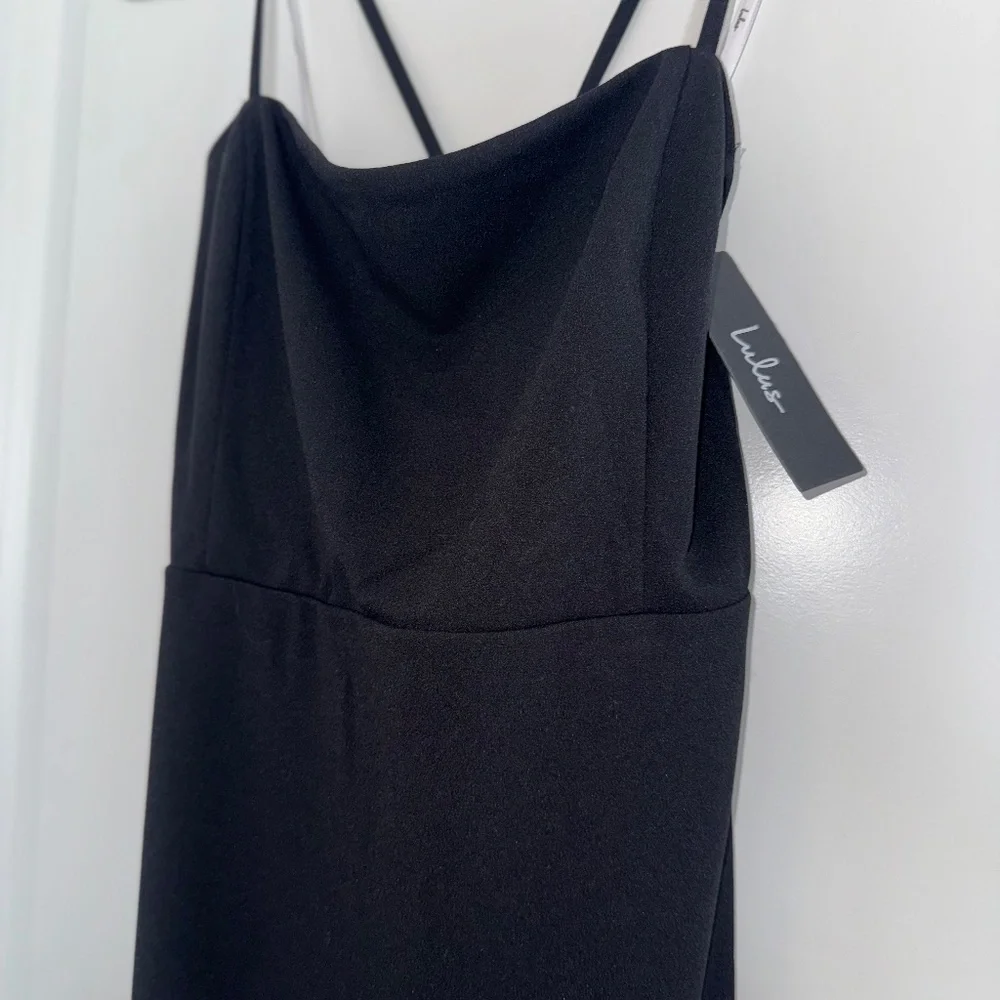 Charming Endearment Black Lace-Up Trumpet Maxi Dress sz XL NWT - Picture 8 of 12